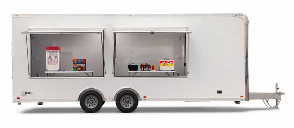 vending trailer with counter